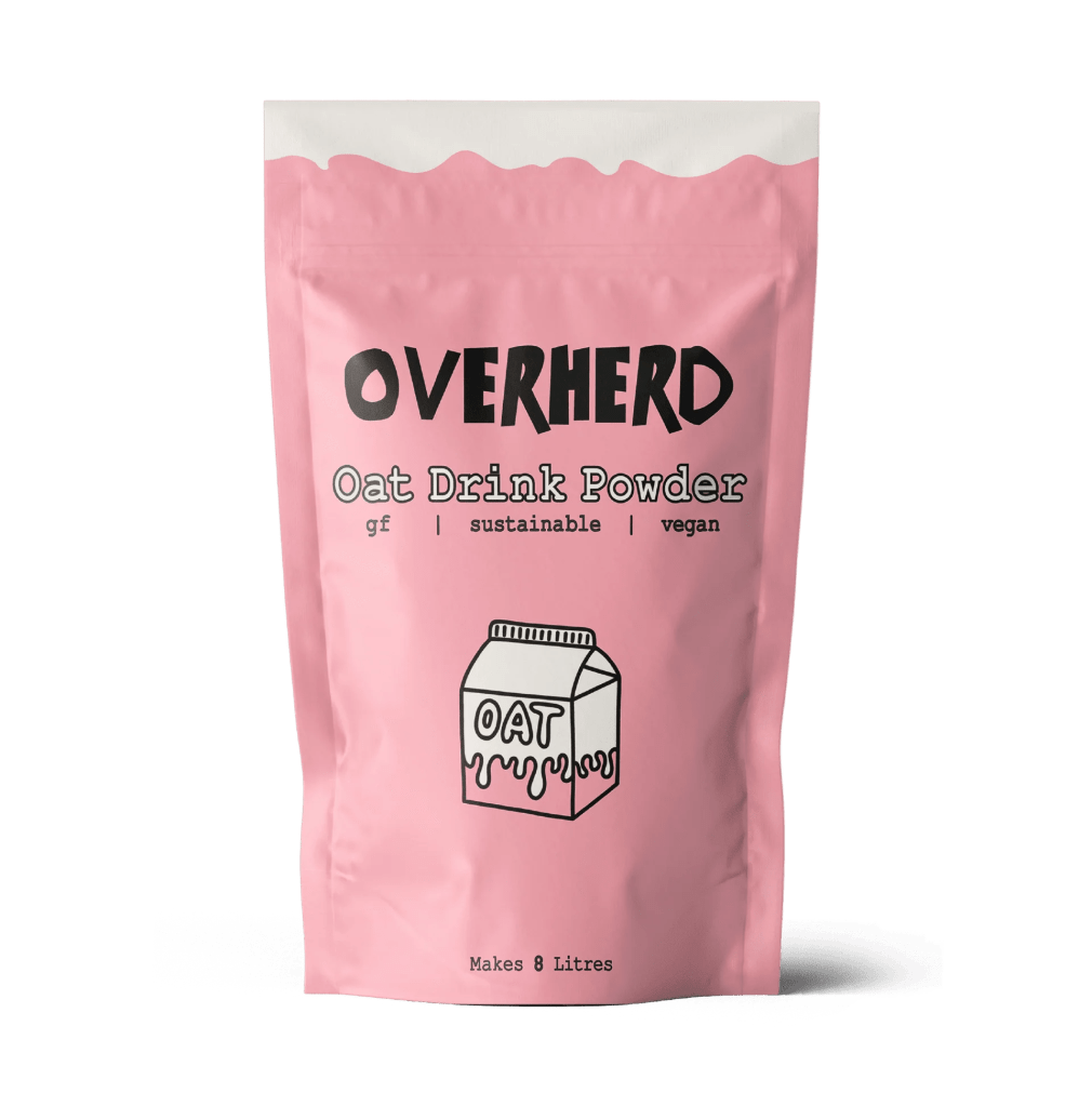 A packet of Overherd milk powder