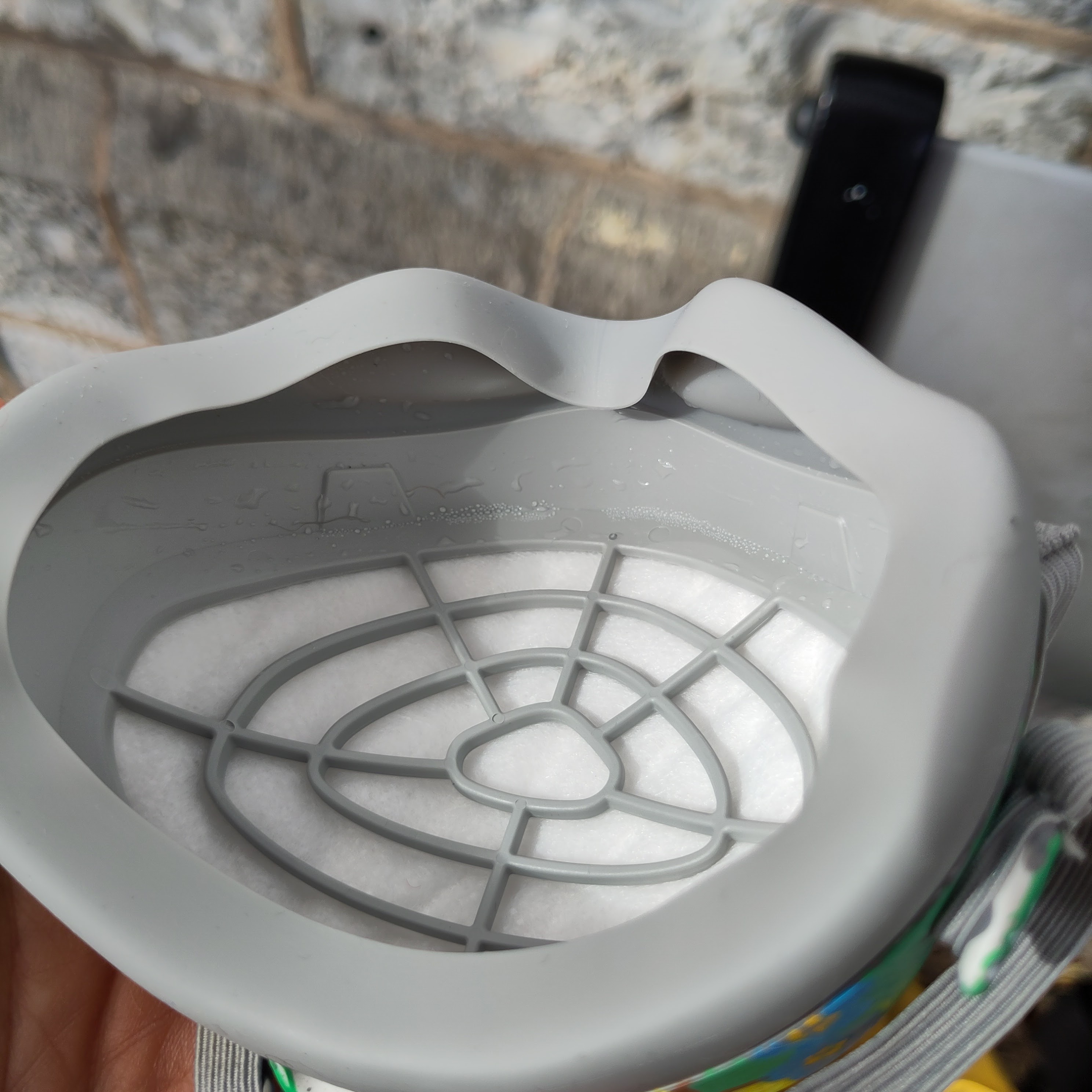 The interior is covered with condensation.